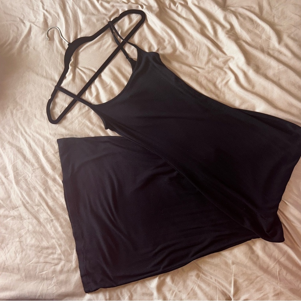 SKIMS ribbed black dress